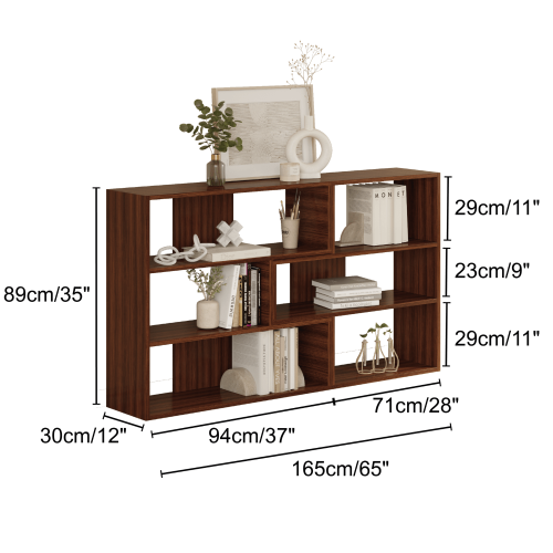 Aruba 6-Cube Horizontal Bookcase - Teak - 5