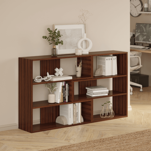 Aruba 6-Cube Horizontal Bookcase - Teak - 2