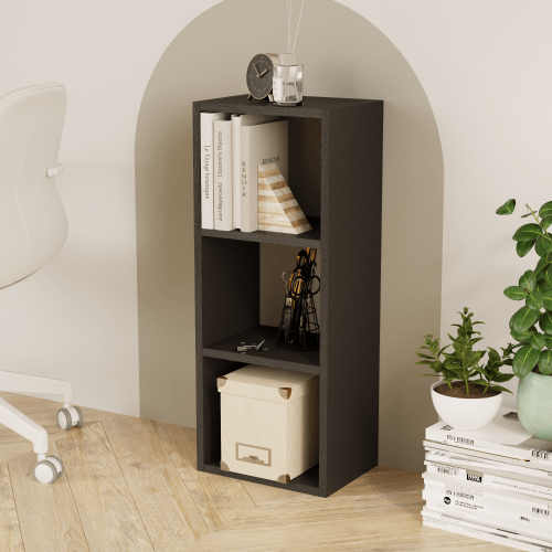 Canaria 3-Tier Bookcase - Black - 1