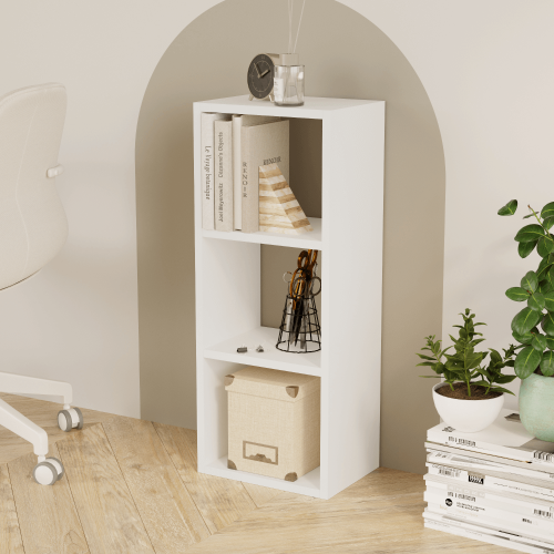 Canaria 3-Tier Bookcase - White 