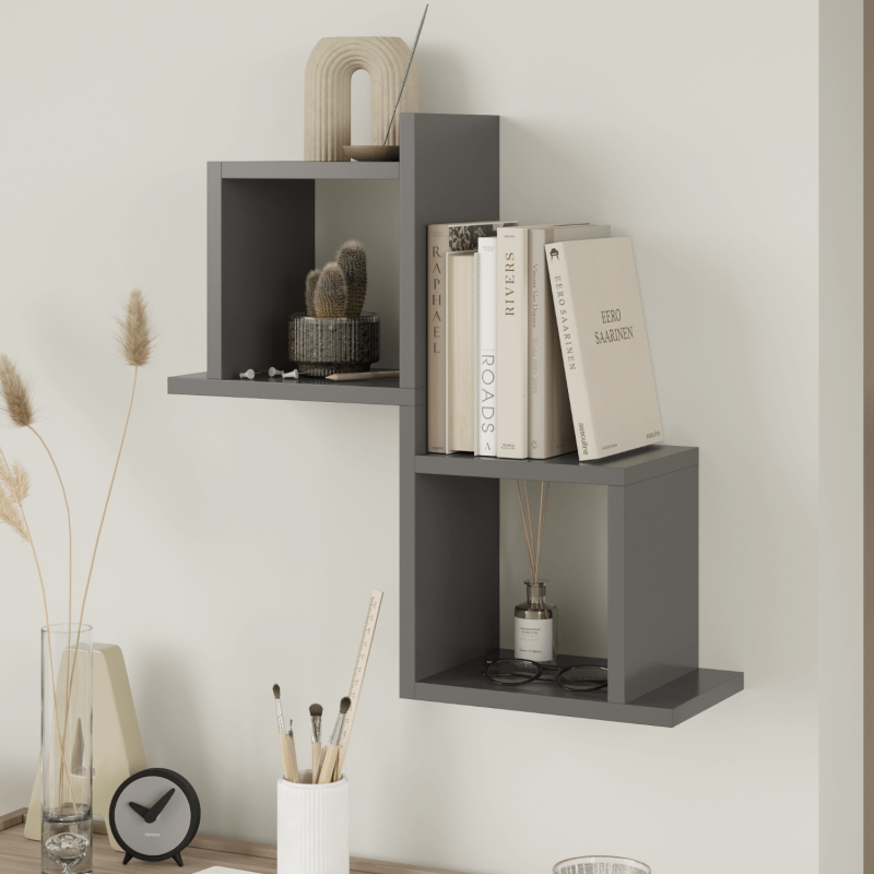 Capri Modular Wall Shelf - 2-Pack - Anthracite - 1