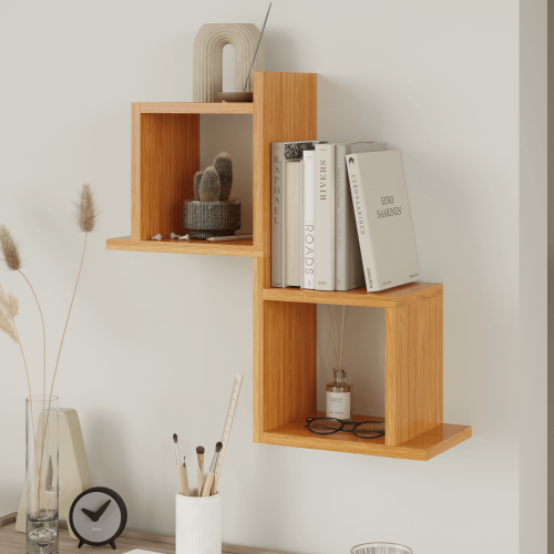 Capri Modular Wall Shelf - 2-Pack - Bamboo 