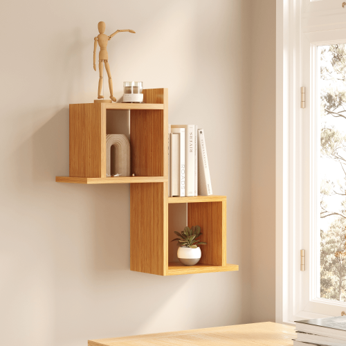 Capri Modular Wall Shelf - 2-Pack - Bamboo - 2