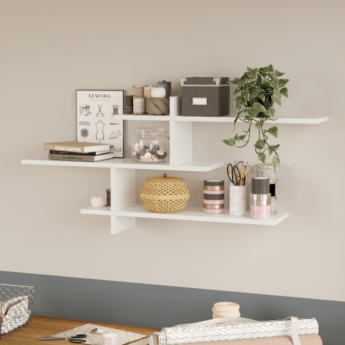 Genoa Contemporary Wall Shelf - White - 2