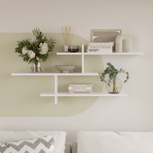 Genoa Contemporary Wall Shelf - White - 3