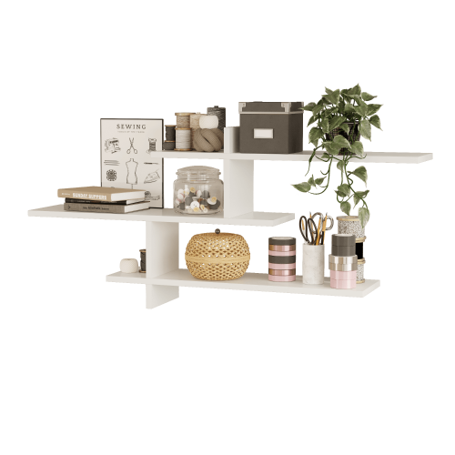 Genoa Contemporary Wall Shelf - White - 4