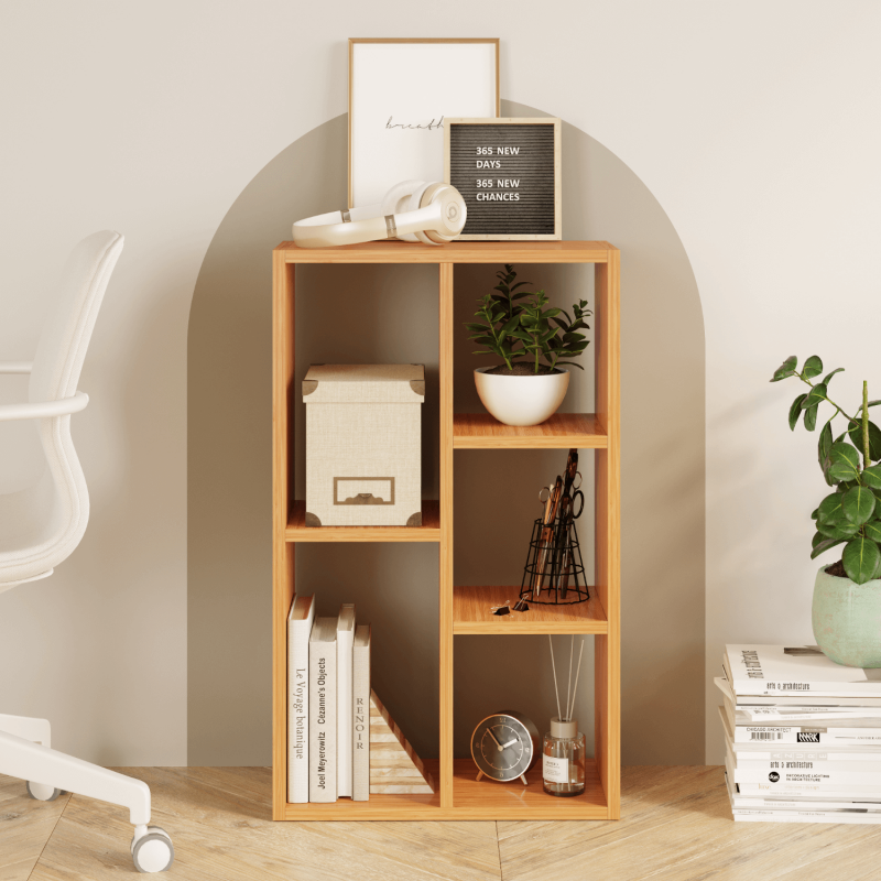 Monaco 5-Cube Bookcase - Bamboo - 2