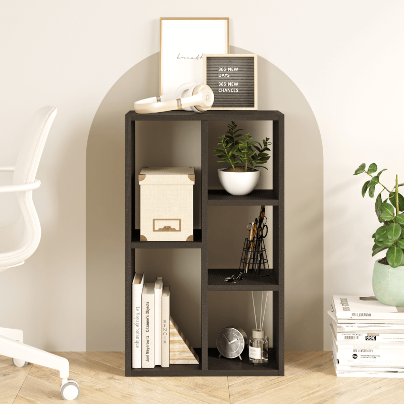 Monaco 5-Cube Bookcase - Black - 2