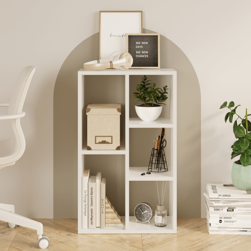 Monaco 5-Cube Bookcase - White - 2